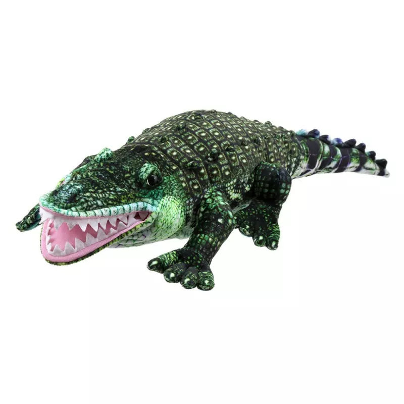 The Puppet Company kids puppet of a Large Alligator with its mouth open, perfect for a fun puppet show.