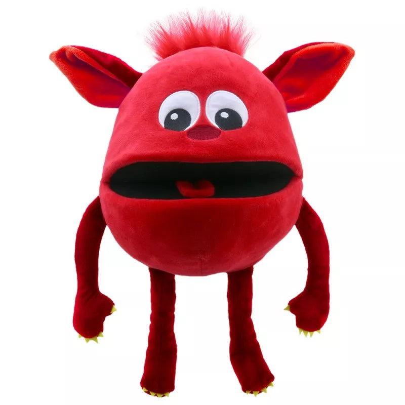 The Puppet Company Baby Monster Red, a puppet for kids.