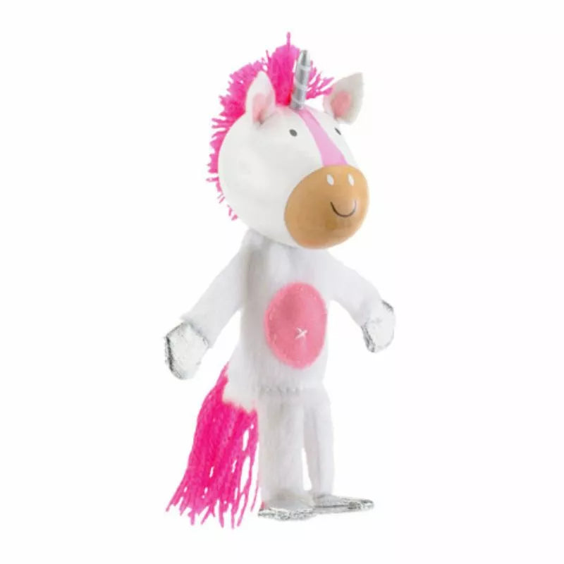 Unicorn finger puppet for kids in puppet shows.
