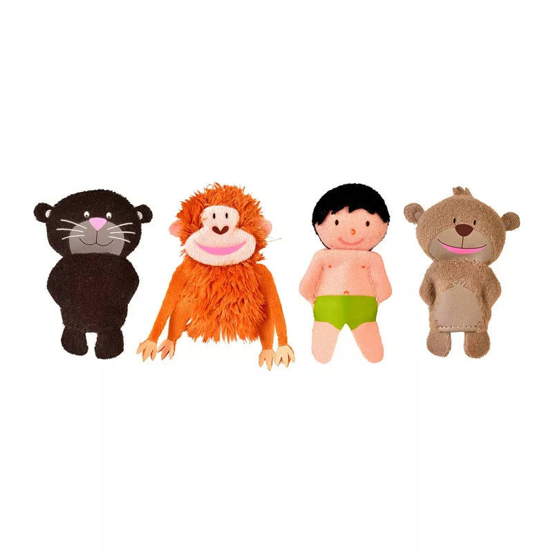 A kids' puppet set is shown on a white background.