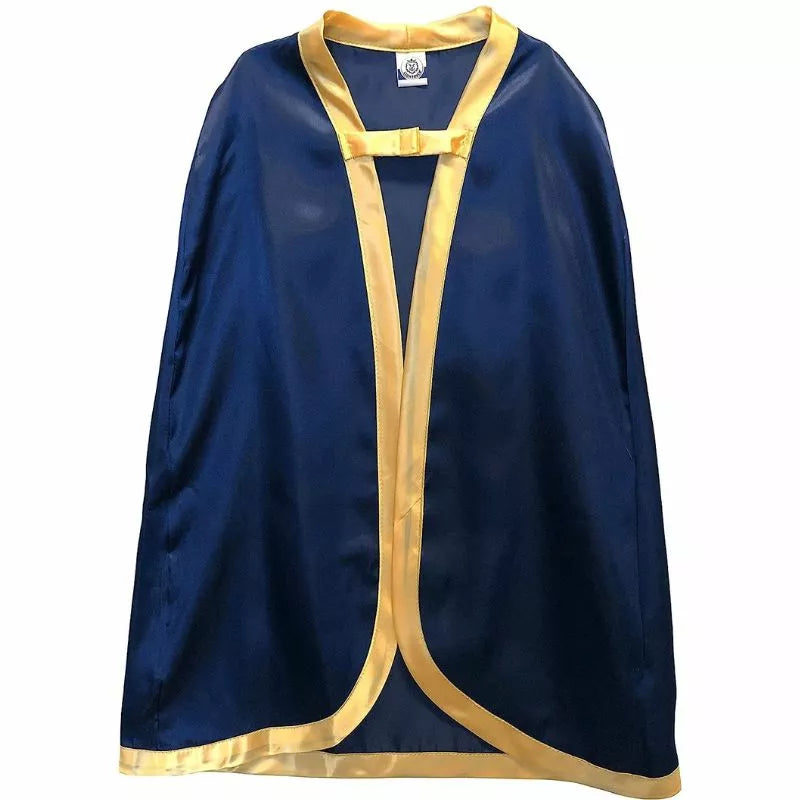 A Liontouch Noble Knight Full Costume Set with blue cape and gold trim.