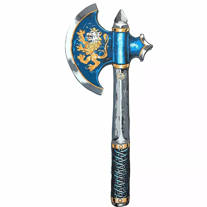 A Liontouch Noble Knight Axe used in a puppet show for kids.