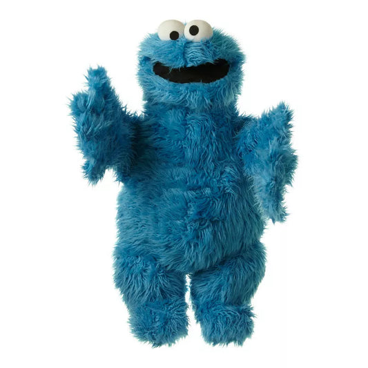 Cookie Monster puppet for kids' puppet show.
