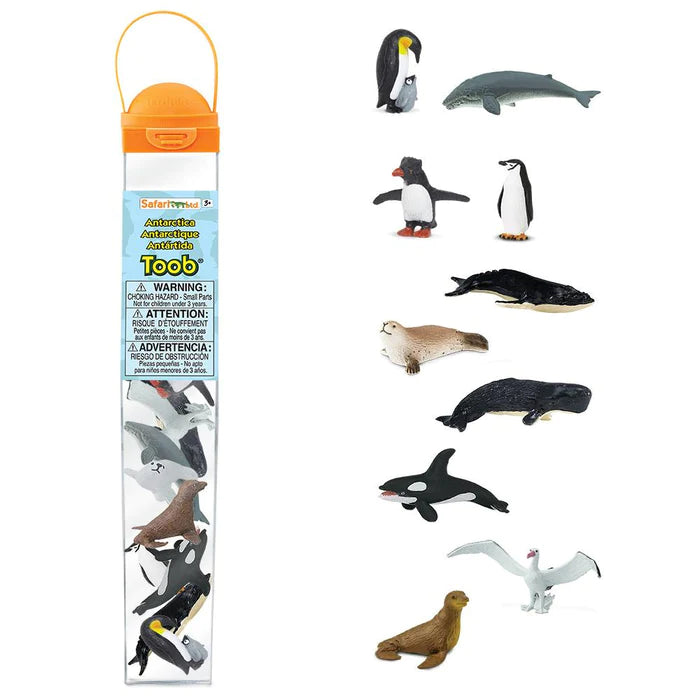 A tube of puppet figurines in a pack perfect for kids' puppet shows.