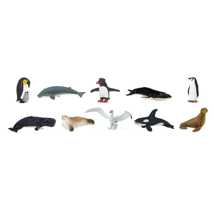 A group of TOOBS® Figurines Antarctica featuring puppets are showcased on a white background.