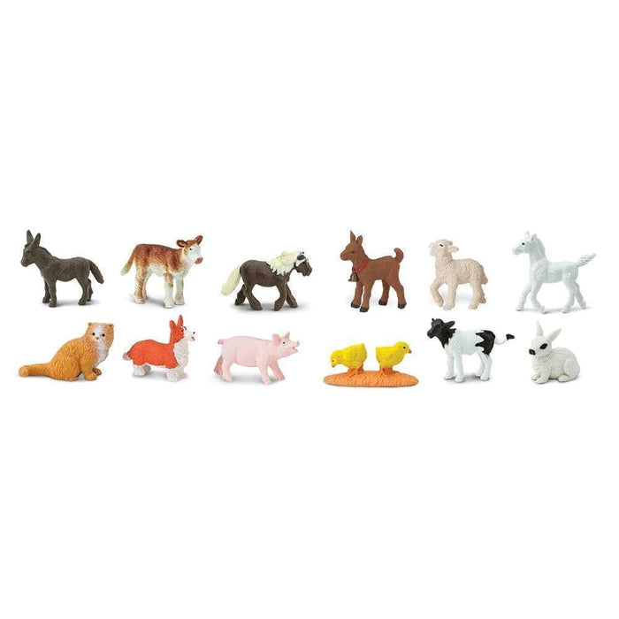 A group of Farm Babies TOOBS® Figurines on a white background, perfect for kids.