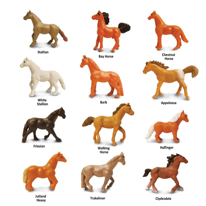 A colorful collection of kids' puppets featuring TOOB® Figurines Horses.