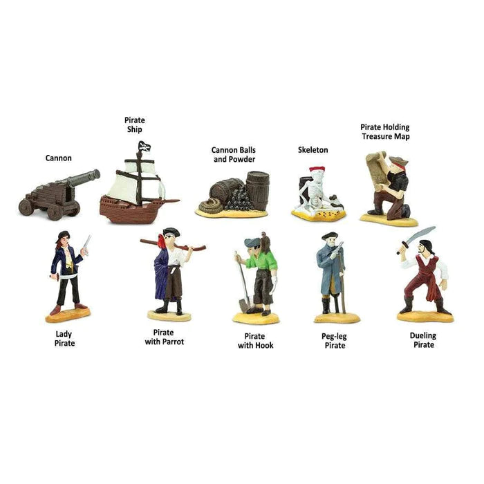 Kids can put on their own puppet show with the TOOB® Figurines Pirates set.