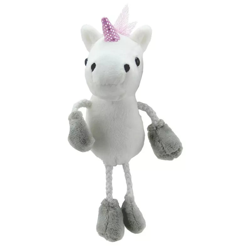 The Puppet Company Finger Puppet Unicorn brings delight to kids during puppet shows.