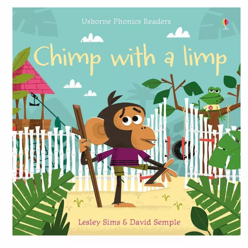 Usborne Phonics Readers: Kids' puppet show featuring a chimp with a limp.