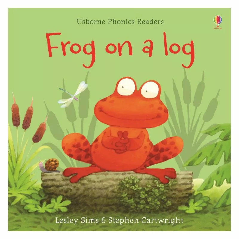Usborne Phonics Readers: Frog on a log is a puppet show for kids.